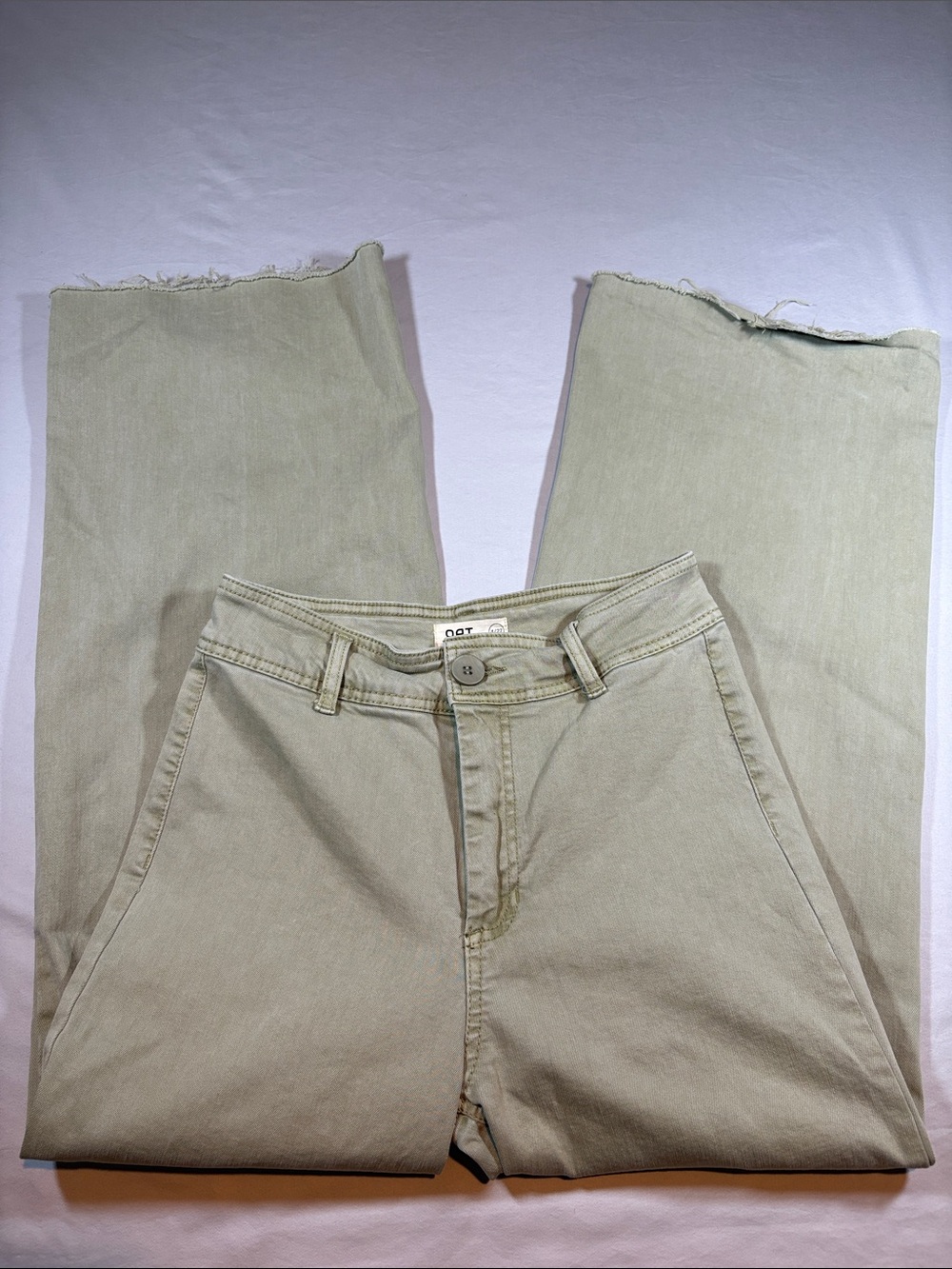 OAT New York Wide-Leg Jeans in Sage